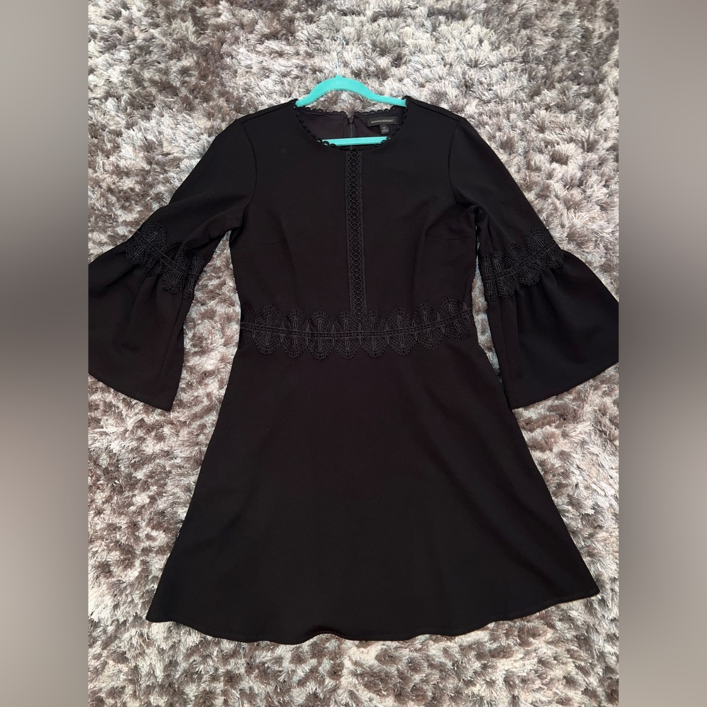 Banana Republic Black Bell Sleeve Dress - Picture 1 of 10